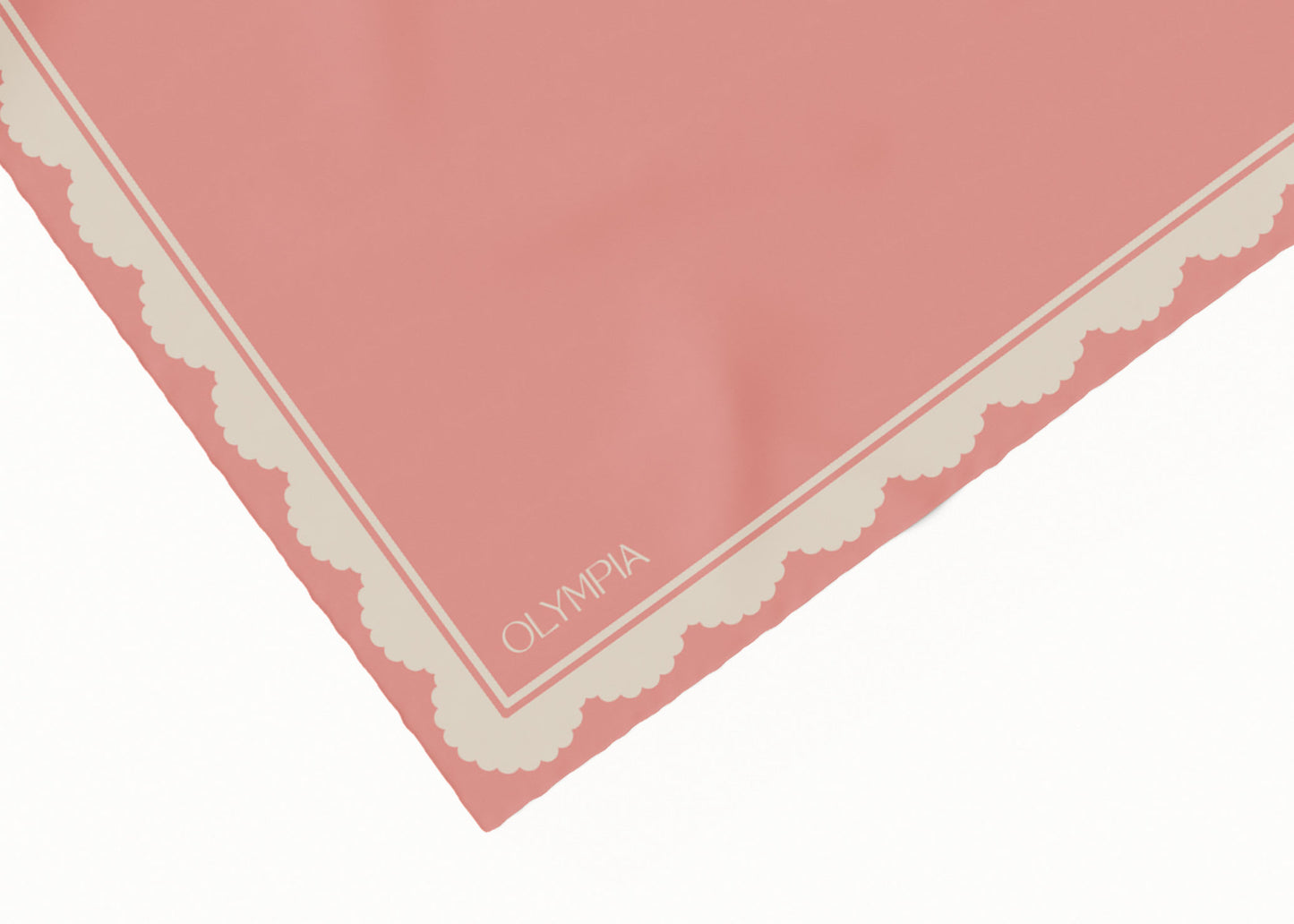 Florence Dusty Coral Silk Cotton Scarf - 54x54cm