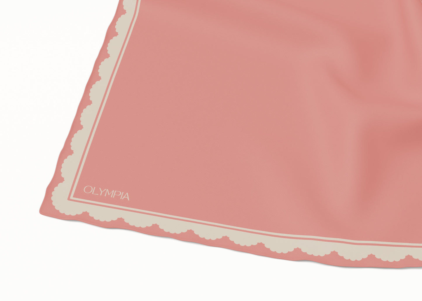 Florence Dusty Coral Silk Cotton Scarf - 54x54cm