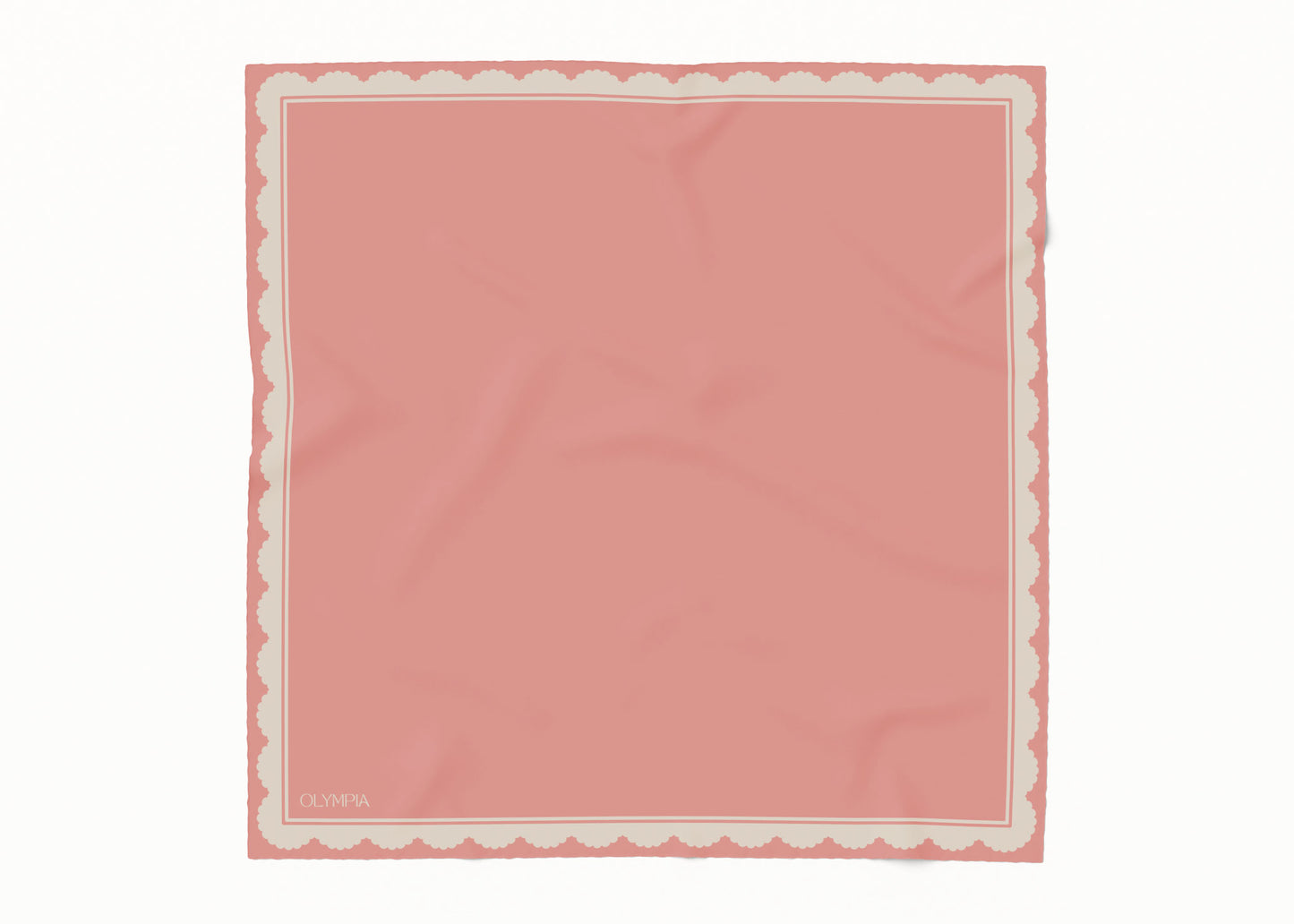 Florence Dusty Coral Silk Cotton Scarf - 54x54cm