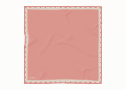 Florence Dusty Coral Silk Cotton Scarf - 54x54cm