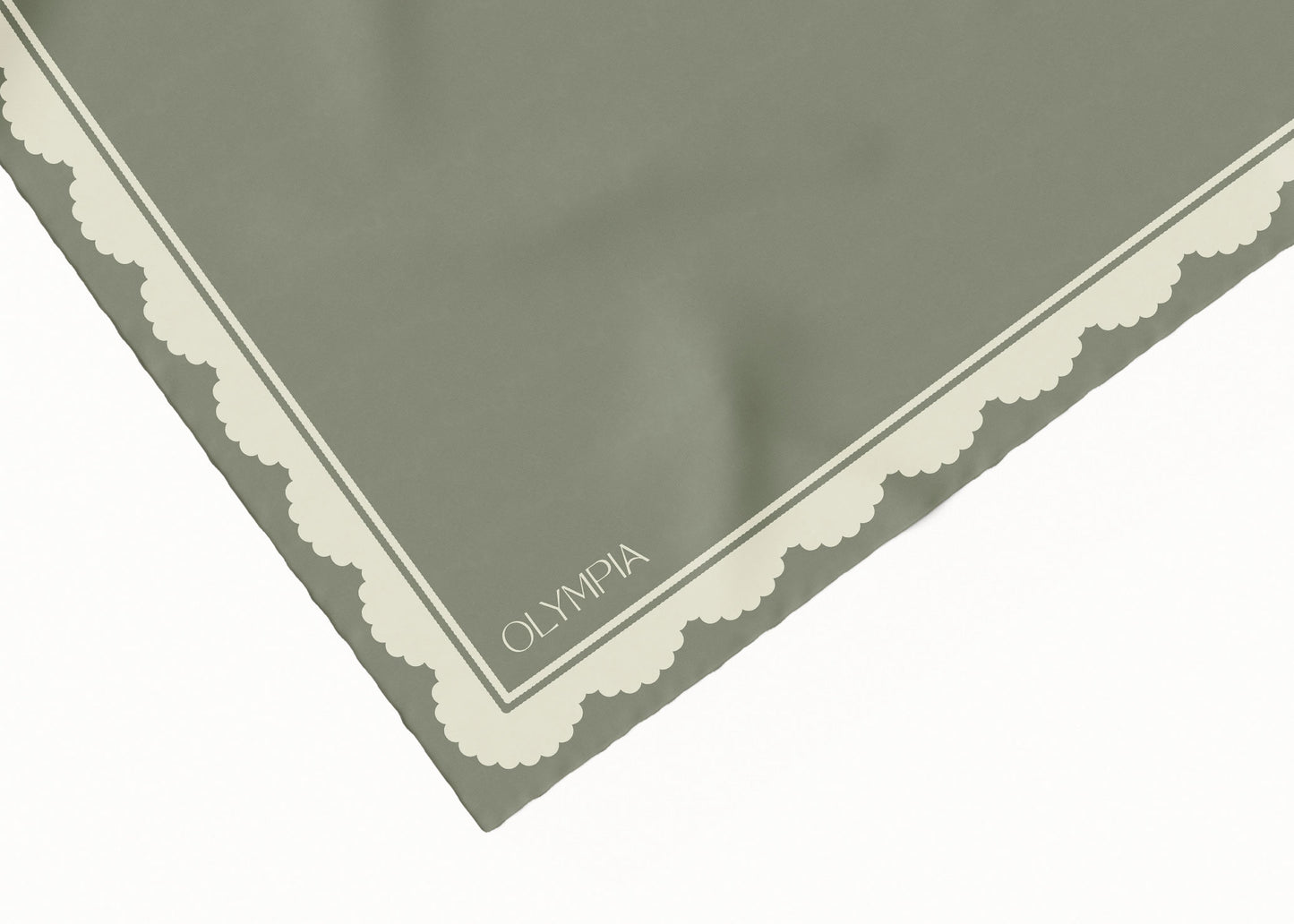 Florence Vetiver Scarf - 54x54cm Silk Cotton - Imperfect