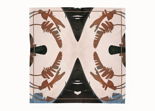 Frida Blue Hour Scarf - 89x89cm Silk Twill
