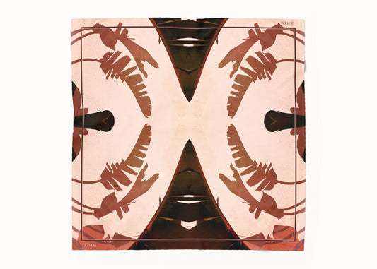 Frida Sunlit Terra Scarf - 89x89cm Silk Twill