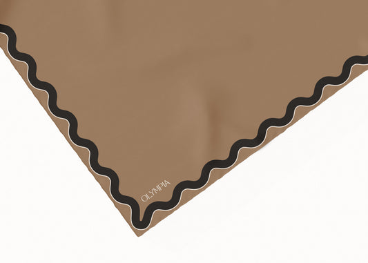 Sophie Antique Gold/Graphite Scarf - 89x89cm Silk Twill