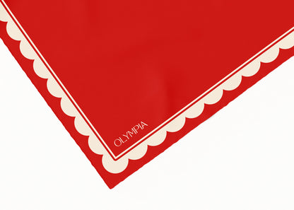 Matilda Candy Apple Scarf - 54x54cm Silk Cotton
