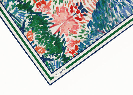 Elodie Coral Reef Scarf (Limited Edition) - 89x89cm Silk Twill