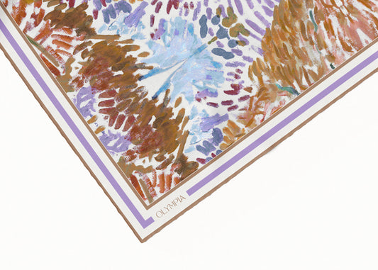 Elodie Wisteria Garden Scarf (Limited Edition) - 89x89cm Silk Twill - Imperfect