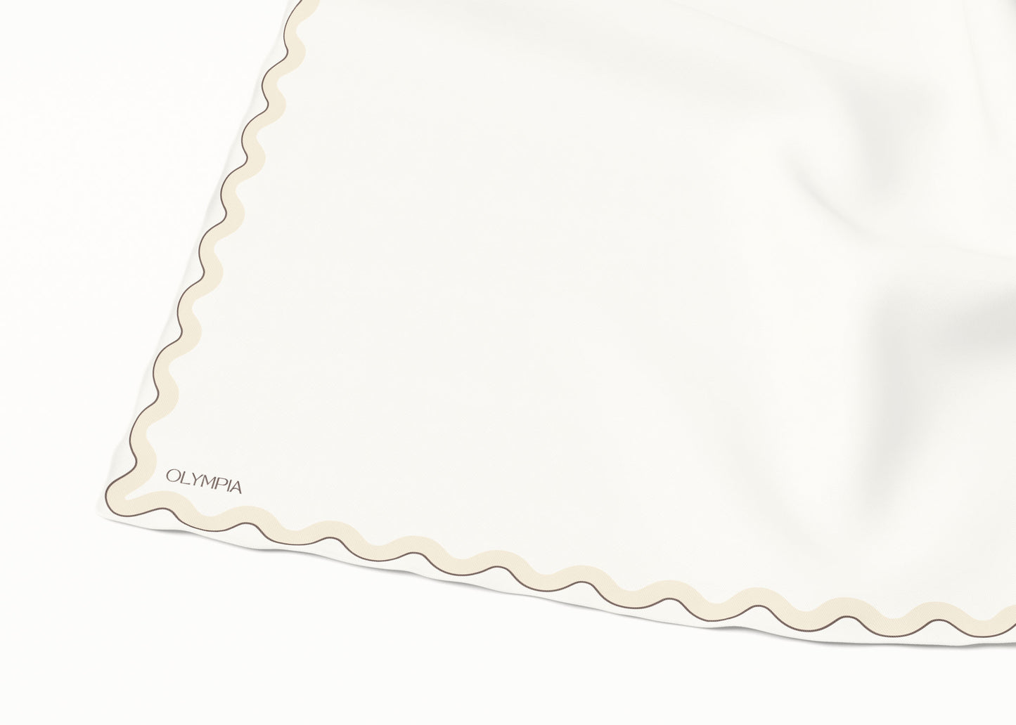 Sophie Meringue Crush Silk Scarf - 89x89cm