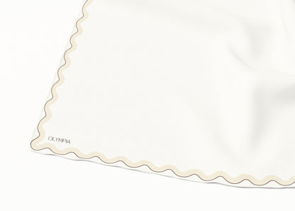 Sophie Meringue Crush Silk Scarf - 89x89cm