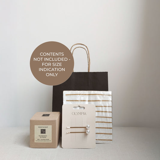 Mini Gift Bags, Espresso Kraft Colour - Set/5