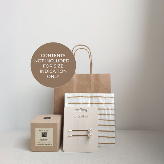 Mini Gift Bags, Natural Kraft Colour - Set/5