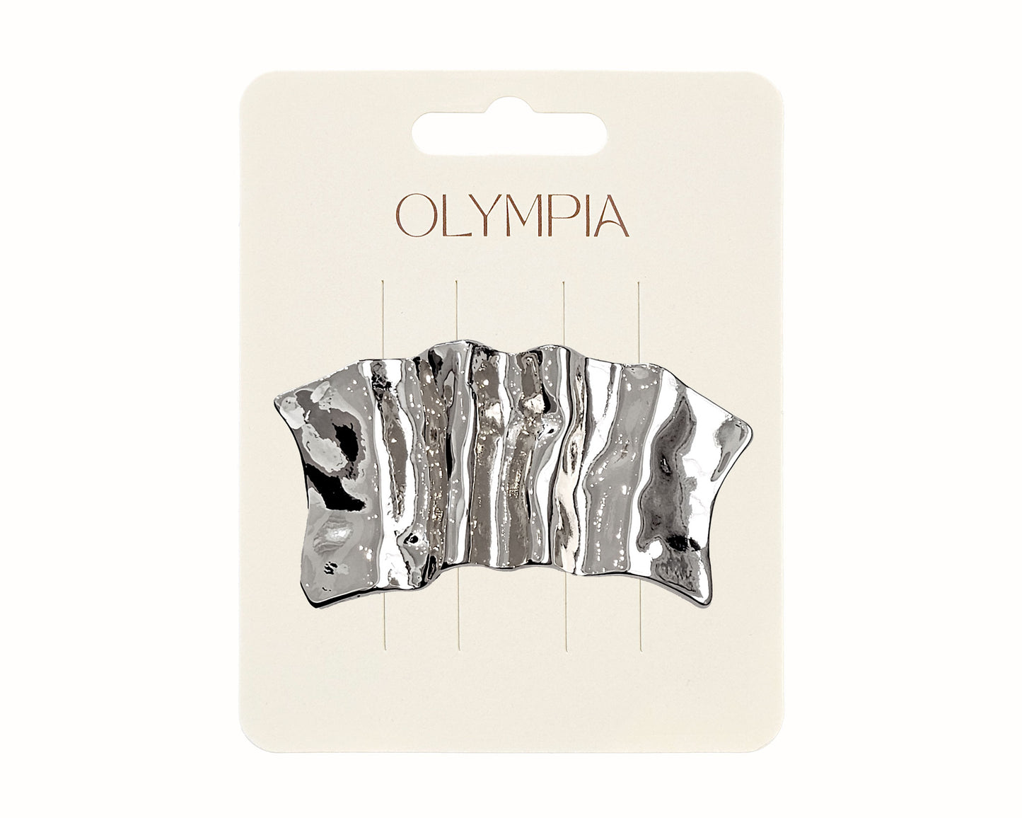 Moda Barrette - Polished Silver