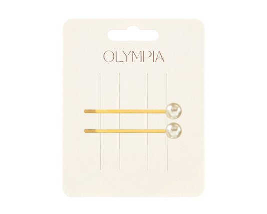 Orla Pearl Hair Clips - Small Cream