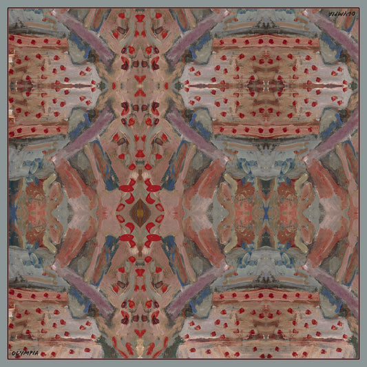 Sabine Azur Scarf (Limited Edition) - 89x89cm Silk Twill