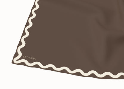 Sophie Velvet Mink Silk Cotton Scarf - 64x64cm