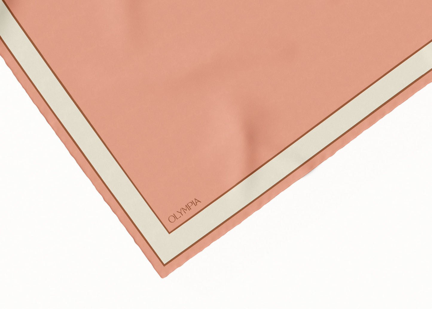 Delphine Blush Biscotti Silk Scarf - 89x89cm