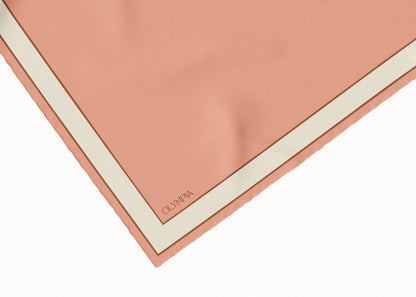 Delphine Blush Biscotti Silk Scarf - 89x89cm
