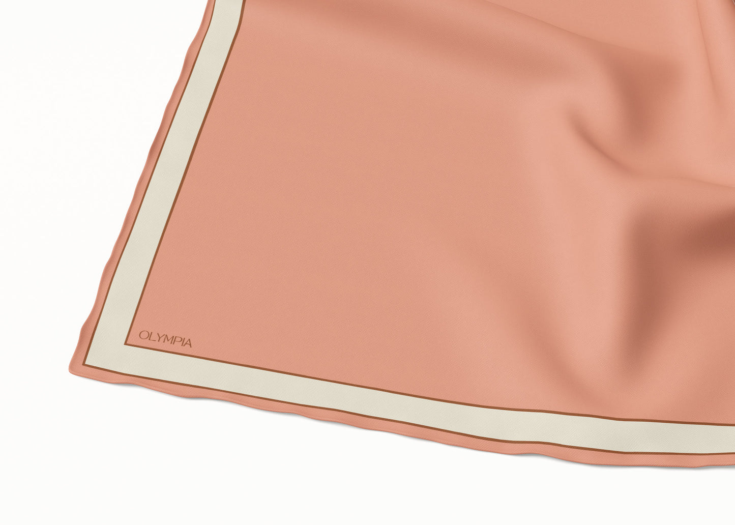 Delphine Blush Biscotti Silk Scarf - 89x89cm