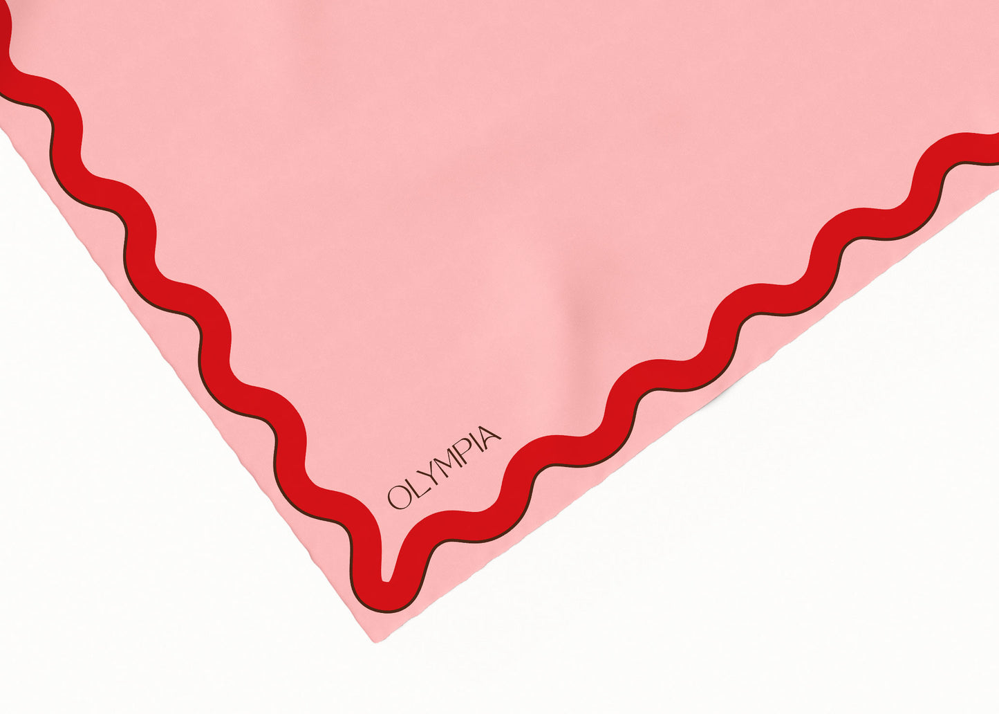 Sophie Macaron/Cherry Silk Cotton Scarf - 54x54cm