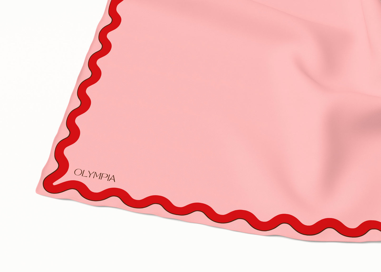 Sophie Macaron/Cherry Silk Cotton Scarf - 54x54cm