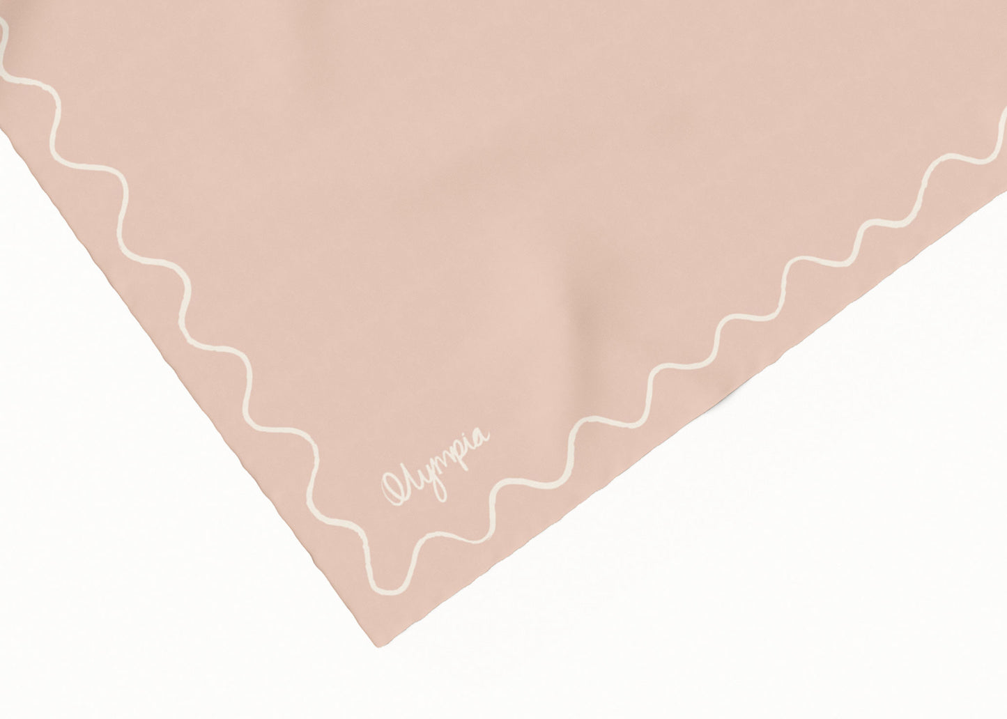 Emilia Peach Whisper Silk Cotton Scarf - 54x54cm - Imperfect