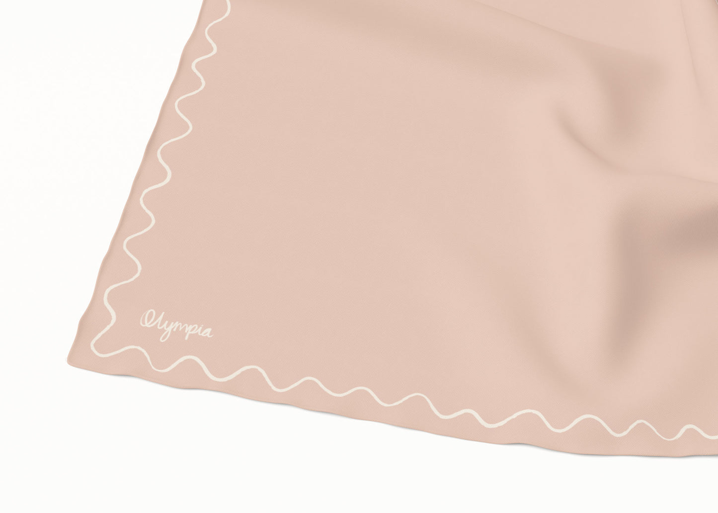 Emilia Peach Whisper Silk Cotton Scarf - 54x54cm - Imperfect