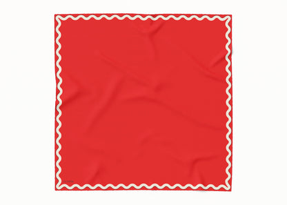 Sophie Wild Poppy Scarf - 89x89cm Silk Twill