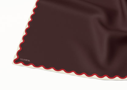 Etta Crimson Fig Scarf - 89x89cm Silk Twill