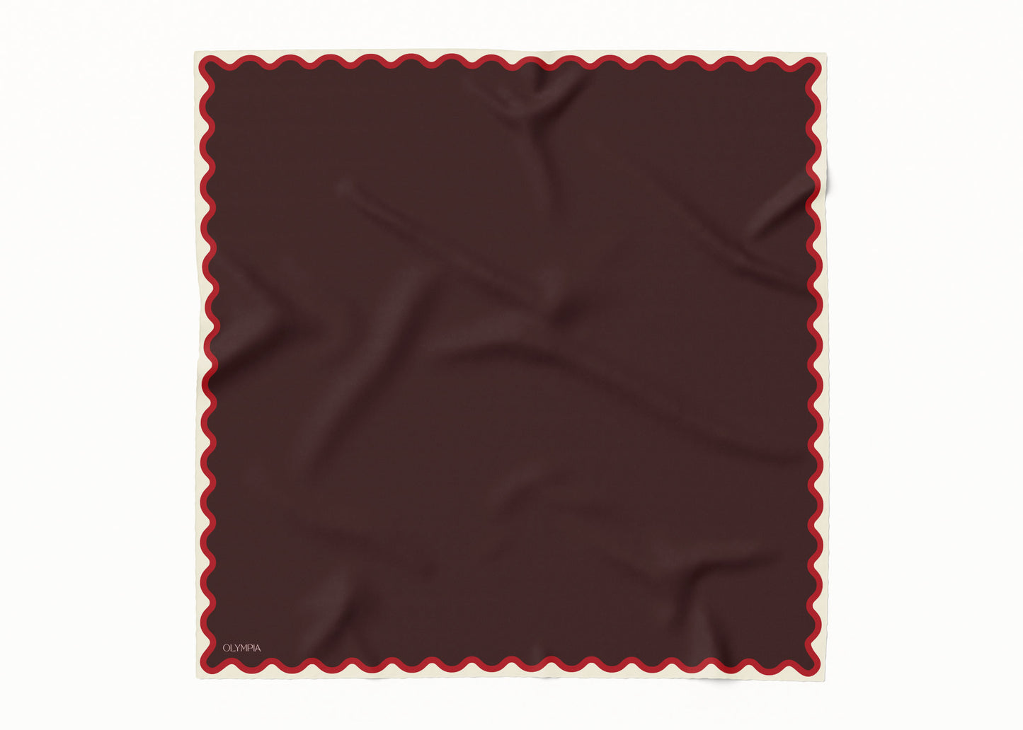 Etta Crimson Fig Scarf - 89x89cm Silk Twill