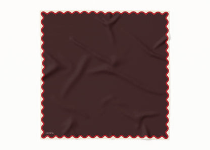 Etta Crimson Fig Scarf - 89x89cm Silk Twill