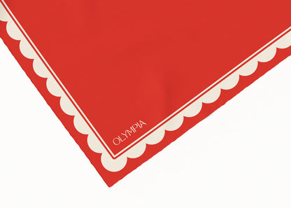 Matilda Candy Apple Silk Cotton Scarf - 54x54cm - Imperfect