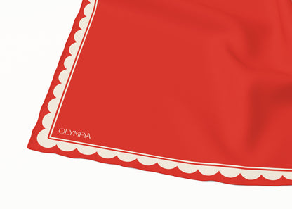 Matilda Candy Apple Silk Cotton Scarf - 54x54cm - Imperfect
