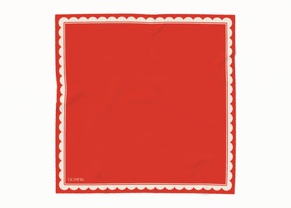 Matilda Candy Apple Silk Cotton Scarf - 54x54cm - Imperfect