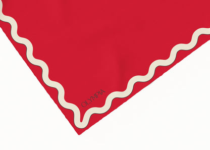 Sophie Hot Tamale Silk Cotton Scarf - 54x54cm (NEW)