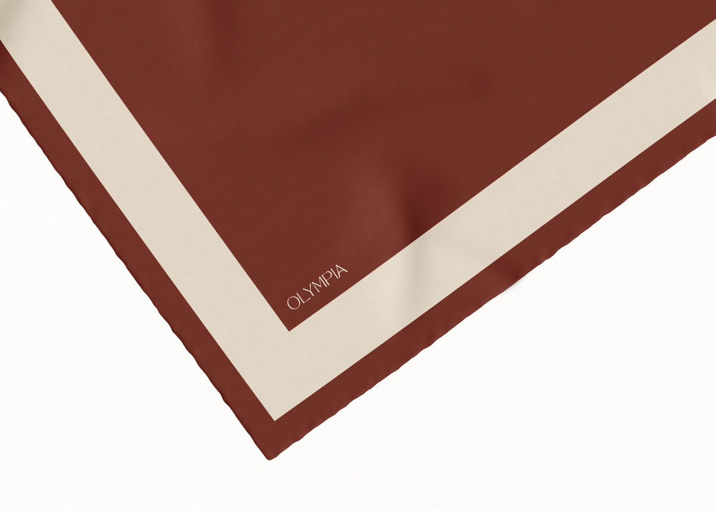 Imelda Burnt Brick/Sandcastle Silk Scarf - 89x89cm