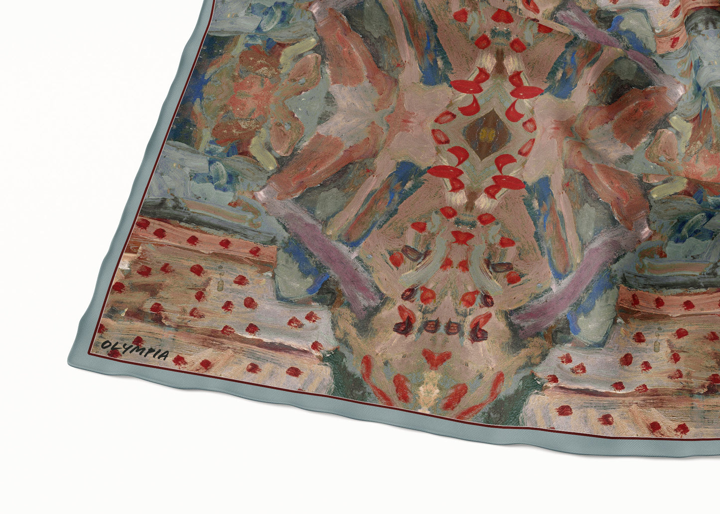Sabine Azur Scarf (Limited Edition) - 89x89cm Silk Twill