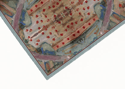 Sabine Azur Scarf (Limited Edition) - 89x89cm Silk Twill