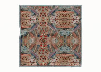 Sabine Azur Scarf (Limited Edition) - 89x89cm Silk Twill