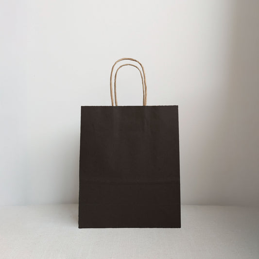 Small Gift Bags, Espresso Kraft Colour - Set/5