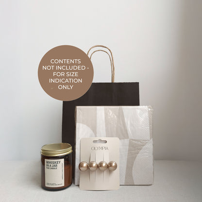 Small Gift Bags, Espresso Kraft Colour - Set/5