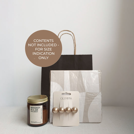 Small Gift Bags, Espresso Kraft Colour - Set/5