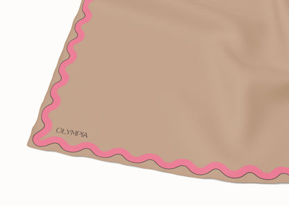 Sophie Biscuit/Bubblegum Silk Cotton Scarf - 54x54cm (REISSUE)