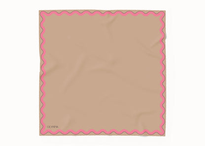 Sophie Biscuit/Bubblegum Silk Cotton Scarf - 54x54cm (REISSUE)