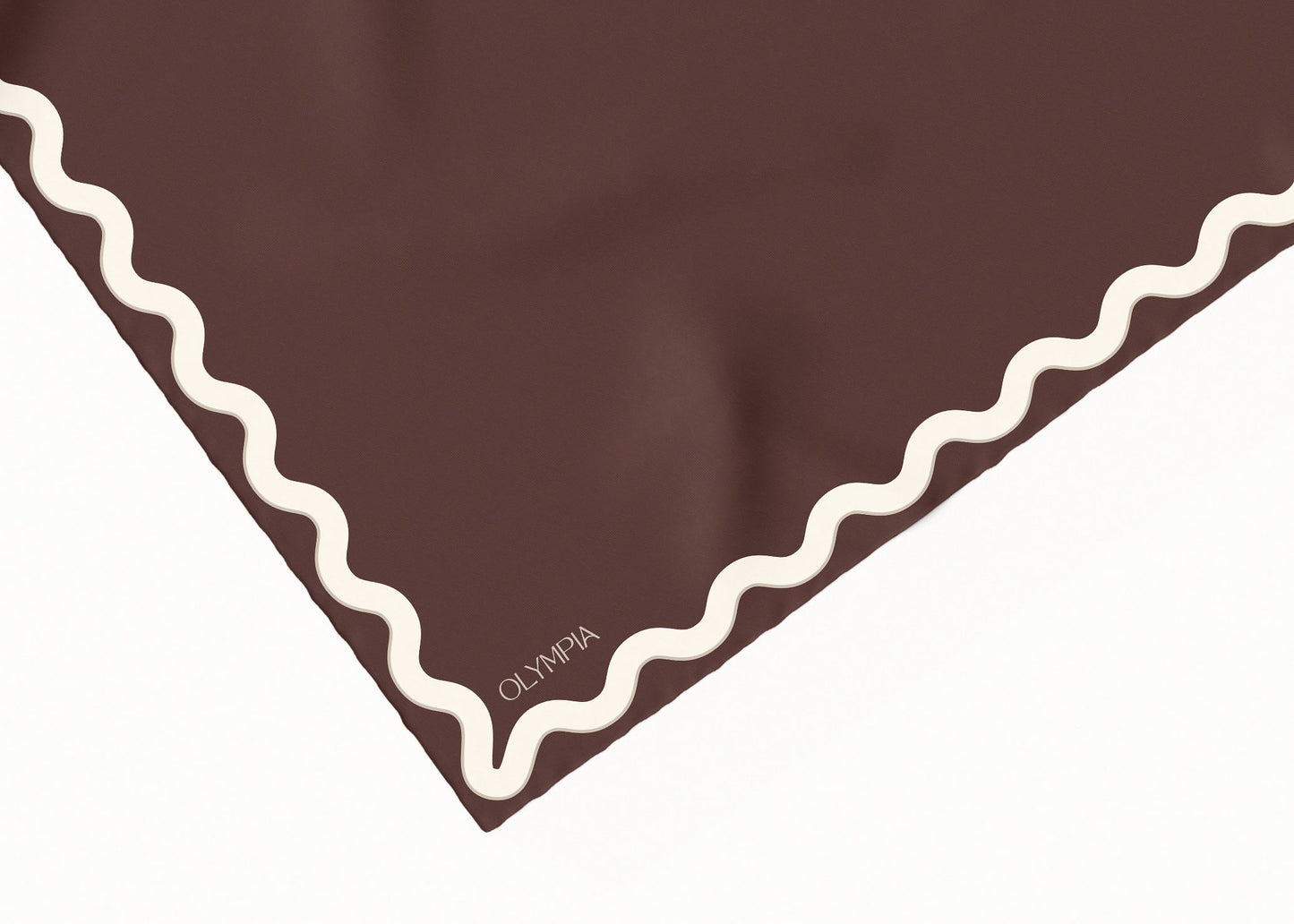 Sophie Cocoa Cream Scarf - 89x89cm Silk Twill
