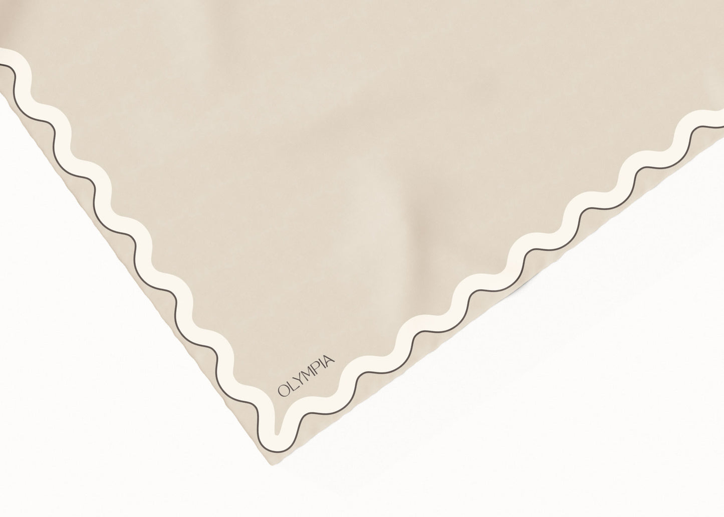 Sophie Linen/Half Ricecake Scarf - 89x89cm Silk Twill