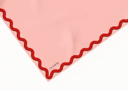Sophie Macaron/Cherry Scarf - 89x89cm Silk Twill