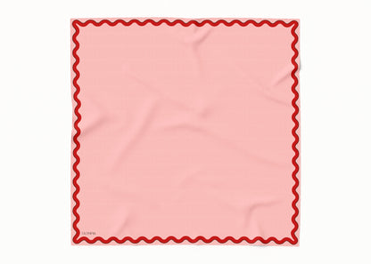 Sophie Macaron/Cherry Scarf - 89x89cm Silk Twill