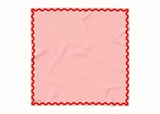 Sophie Macaron/Cherry Scarf - 89x89cm Silk Twill - Imperfect