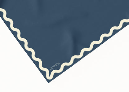 Sophie Washed Denim Scarf - 89x89cm Silk Twill