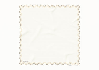 Sophie Meringue Crush Silk Cotton Scarf - 64x64cm